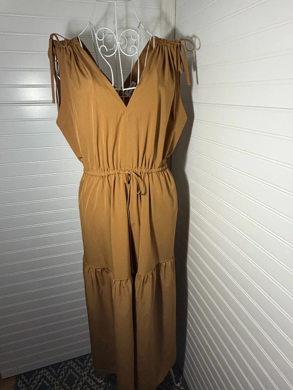 Calvin Klein Deep Tan Maxi Dress - Picture 7 of 11